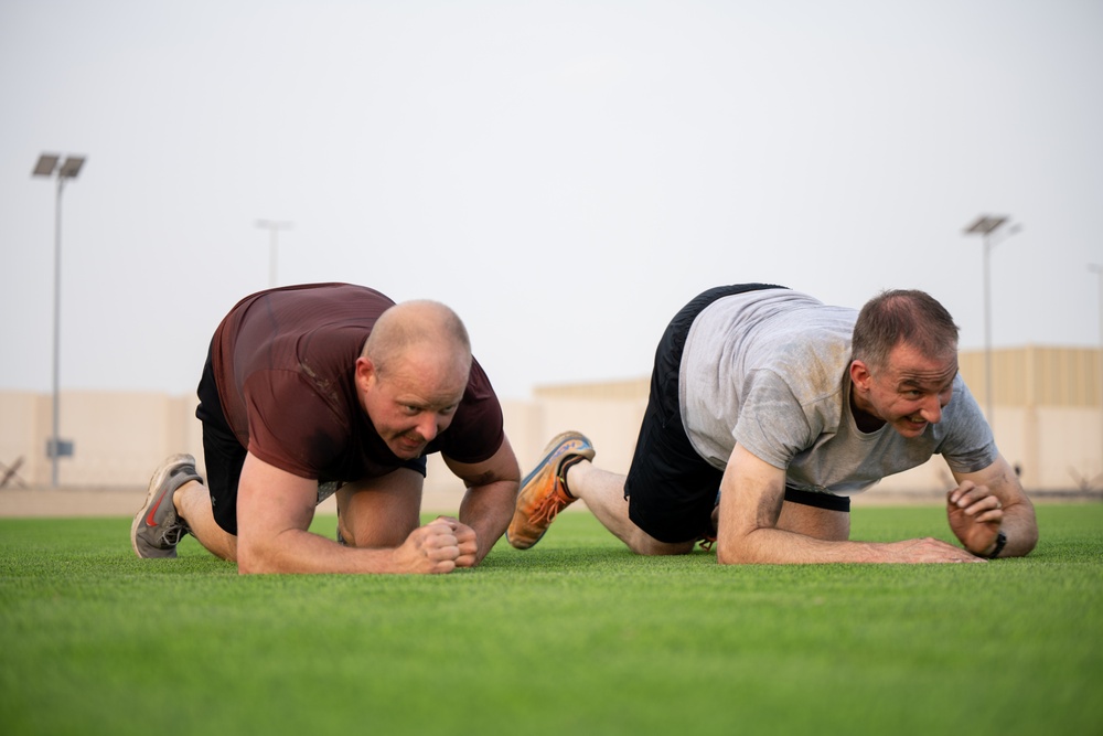 Airmen participate in spartan-like obstacle course