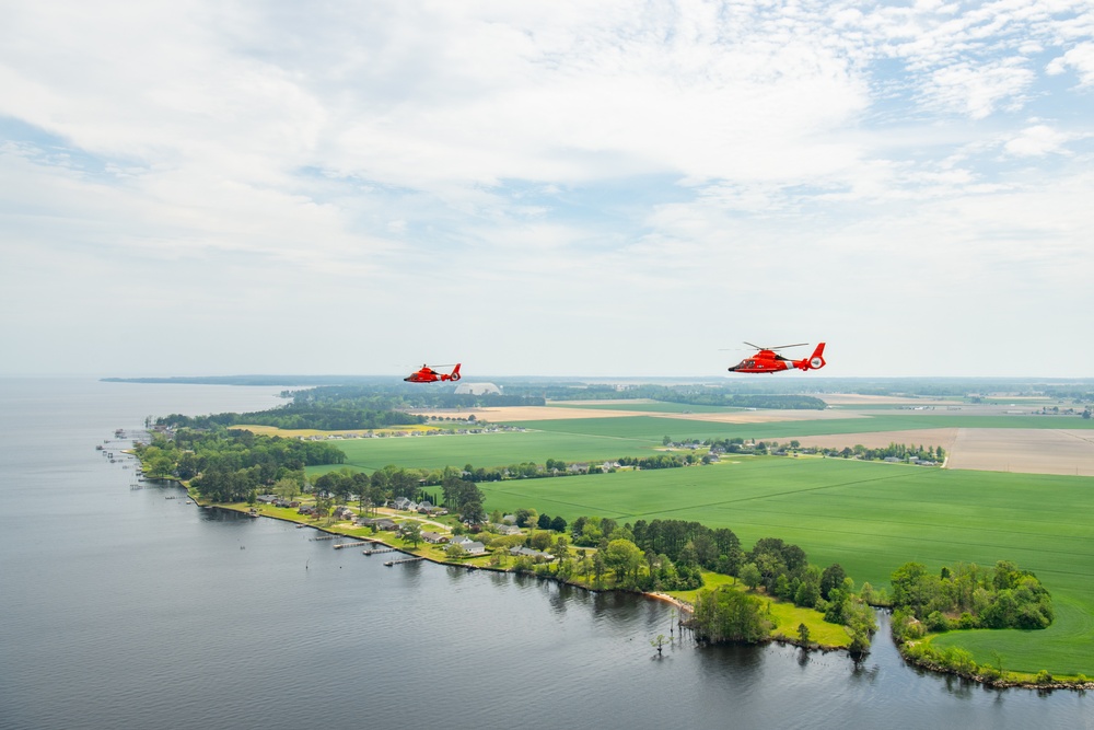 Historic Flight: Second-to-Last USCG MH-65 Delta Completes Final Flight with MH-65 Echo in Commemorative Formation