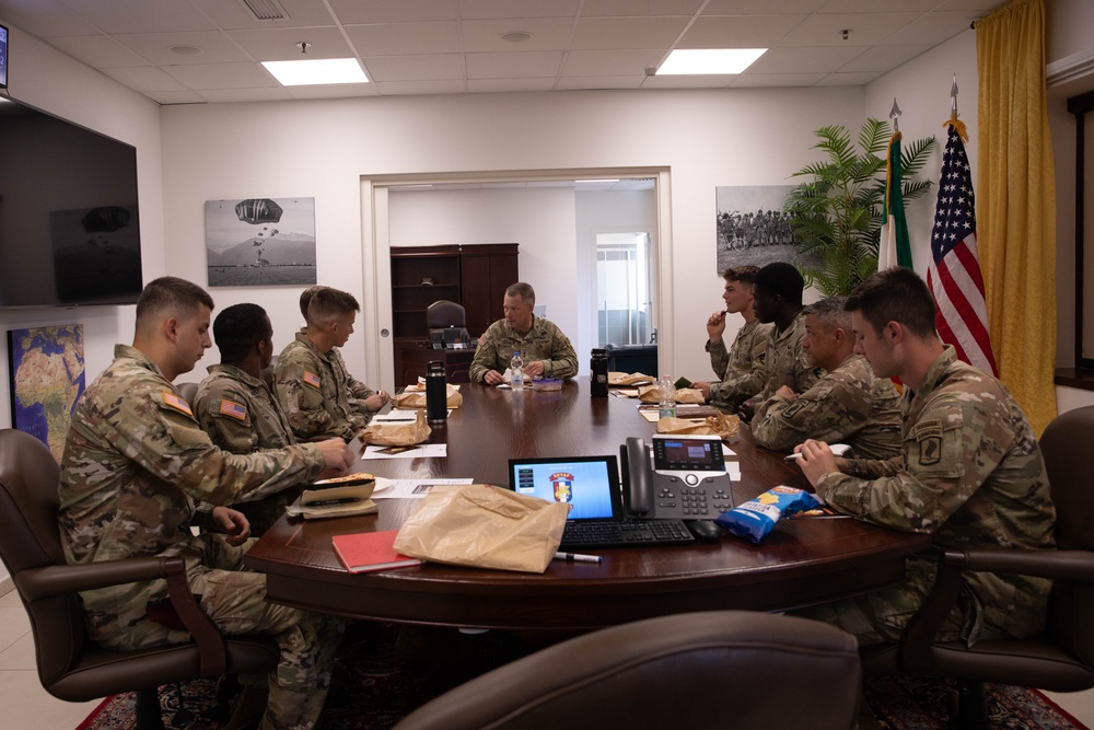 Maj. Gen. Todd R. Wasmund hosts luncheon for West Point cadets