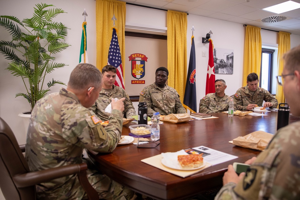 Maj. Gen. Todd R. Wasmund hosts luncheon for West Point cadets