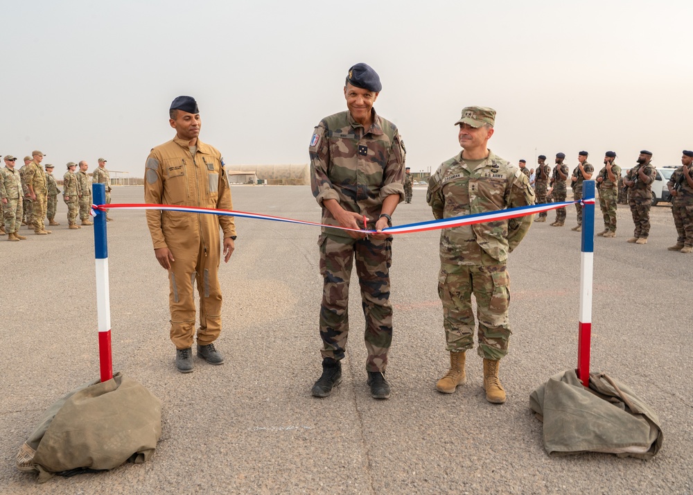 French and American Forces Celebrate Runway Opening