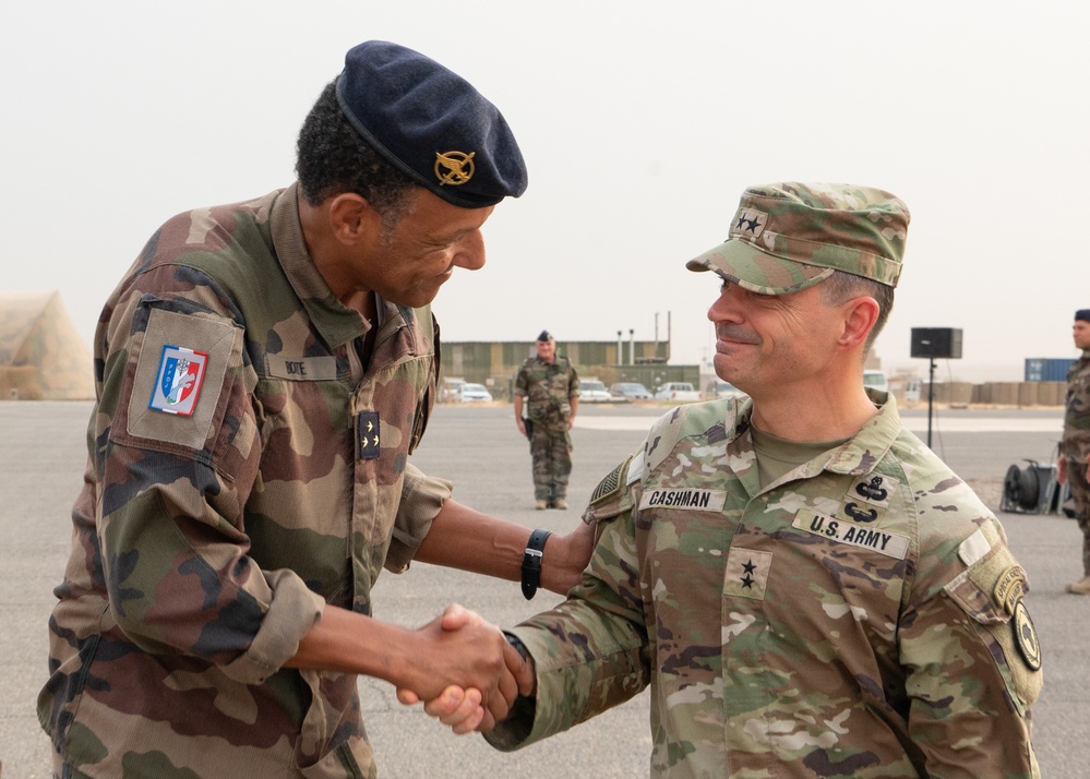 French and American Forces Celebrate Runway Opening