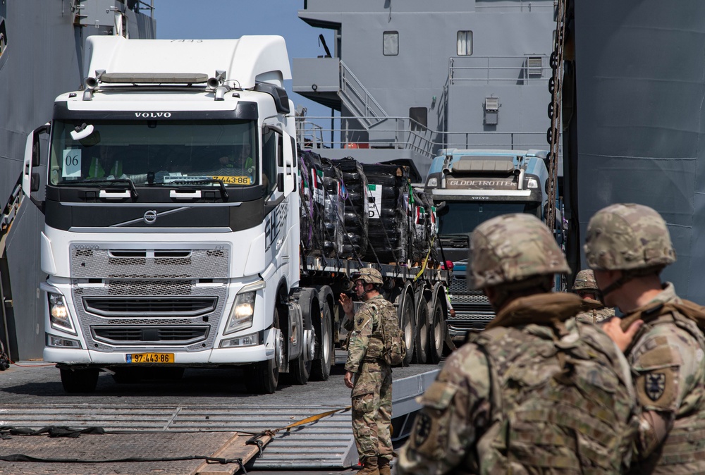 JLOTS Humanitarian Aid Delivered to Gaza