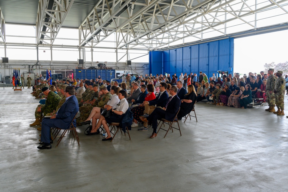 Benelux conducts ceremonies to farewell, welcome garrison leaders