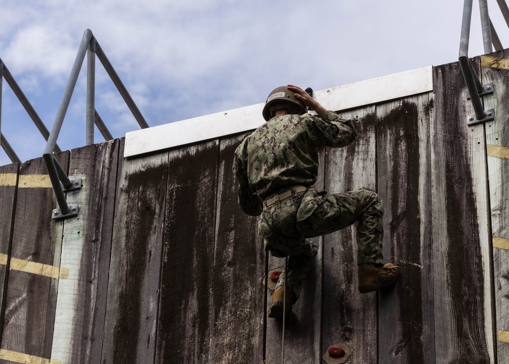 Midshipmen Conquer Rappel Tower