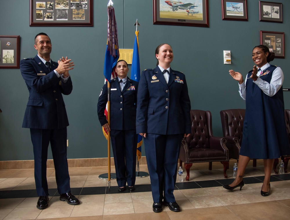 4th Comptroller Squadron holds change of command ceremony