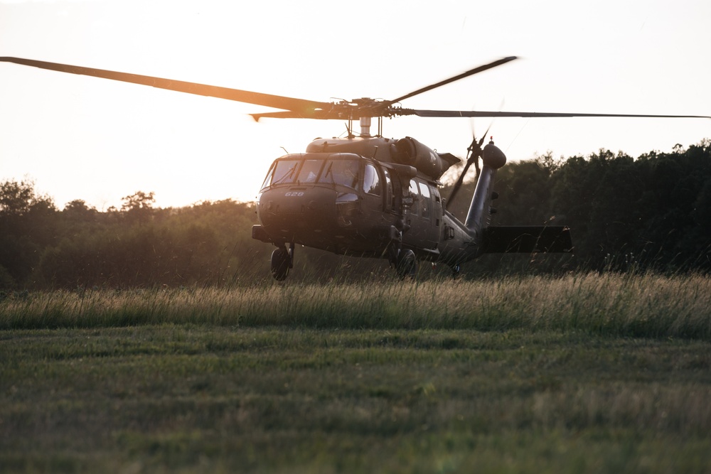 Iowa National Guard UH-60 Black Hawk prepares to conduct air assault mission