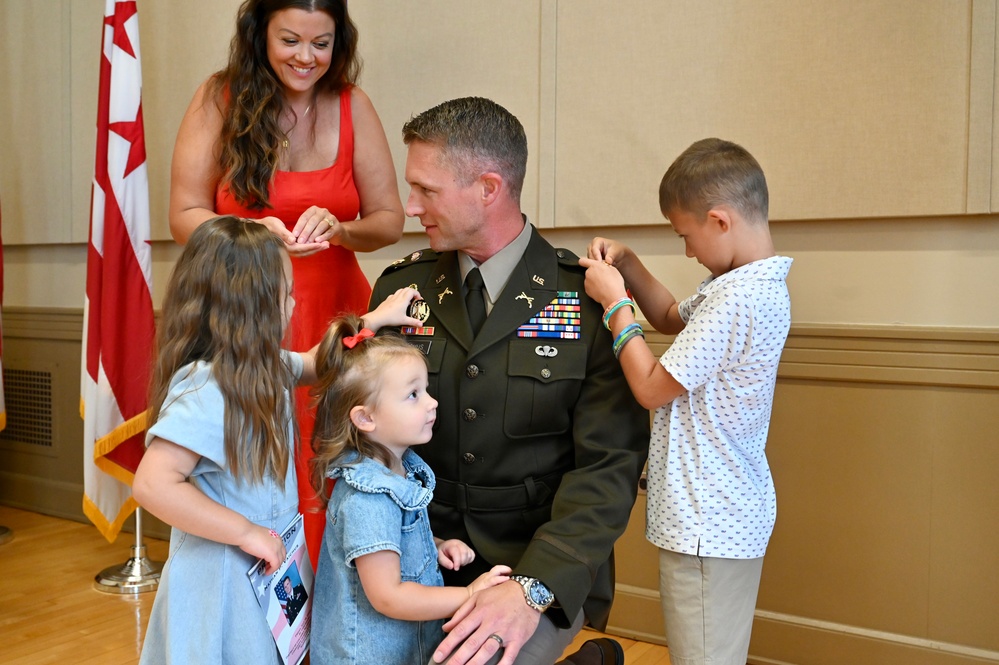 Promotion ceremony for Deputy Director of Plans for the D.C. National Guard Joint Force Headquarters