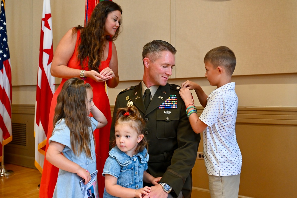 Promotion ceremony for Deputy Director of Plans for the D.C. National Guard Joint Force Headquarters