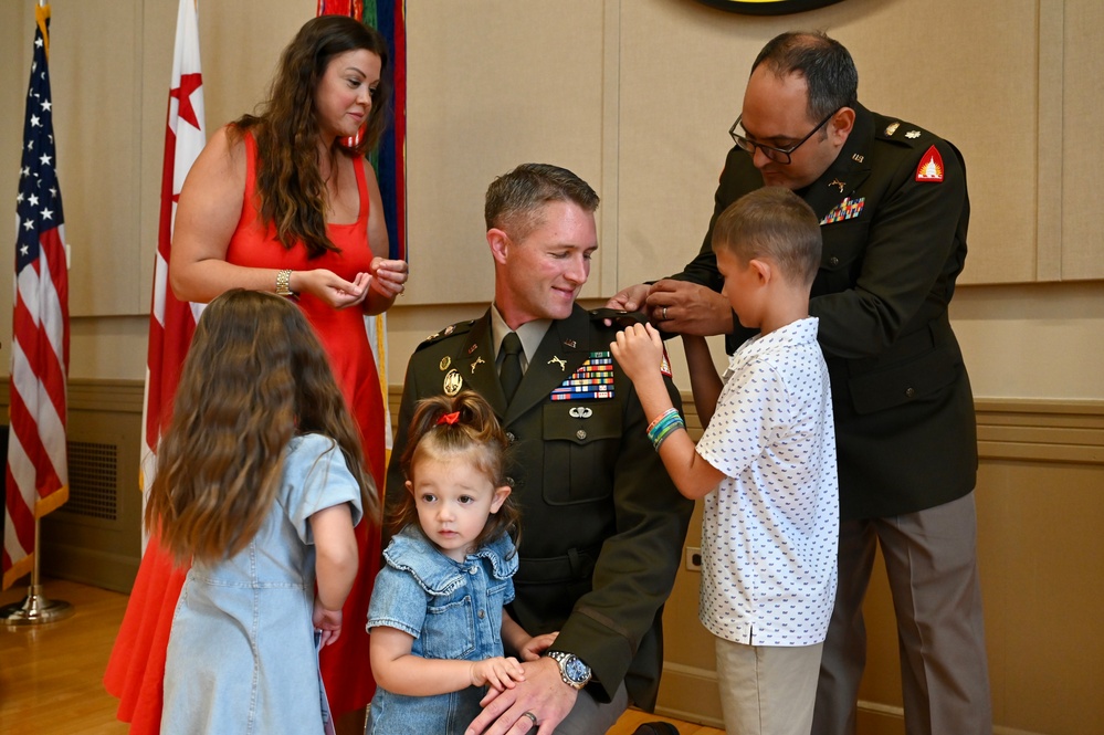 Promotion ceremony for Deputy Director of Plans for the D.C. National Guard Joint Force Headquarters