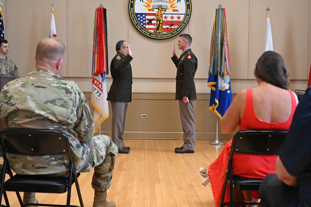 Promotion ceremony for Deputy Director of Plans for the D.C. National Guard Joint Force Headquarters