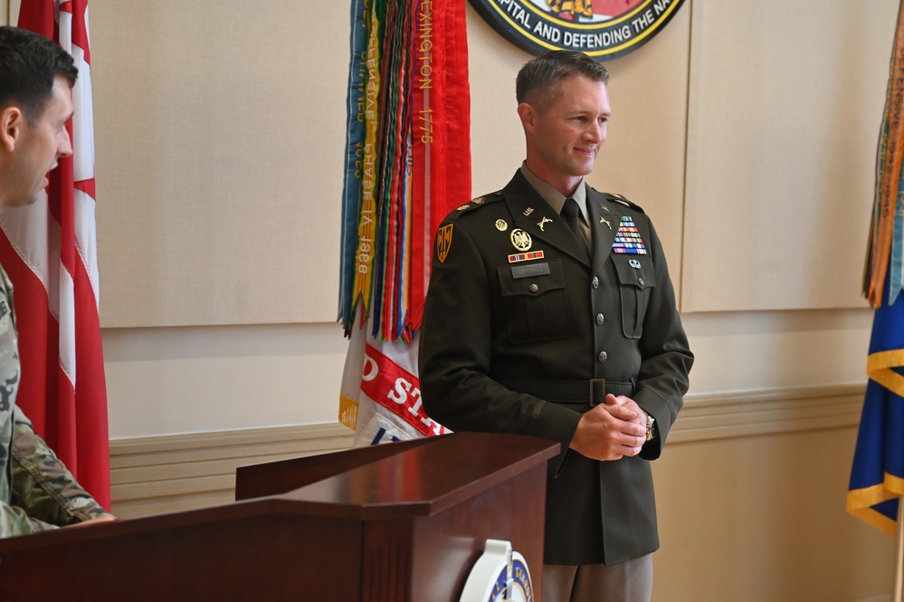 Promotion ceremony for Deputy Director of Plans for the D.C. National Guard Joint Force Headquarters