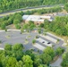 Aerial photographs of recently memorialized U.S. Army reserve center