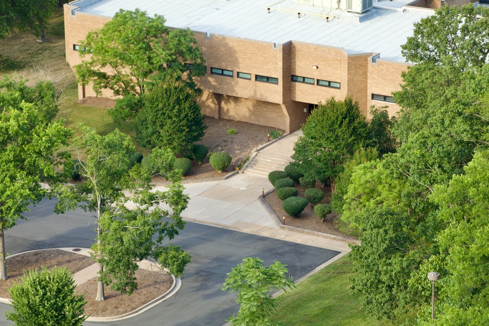 Aerial photographs of recently memorialized U.S. Army reserve center