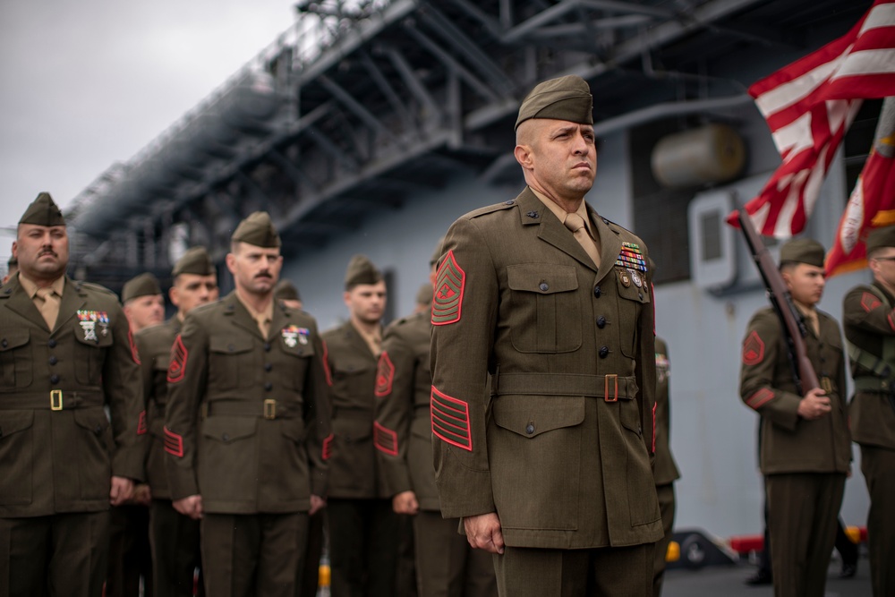 15th MEU Marine Buries his Father, Navy Veteran at Sea Aboard USS Boxer