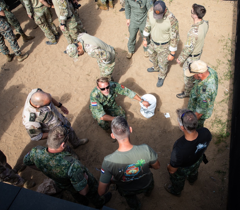 Peruvian, Dutch, Mexican, Korean and U.S. forces compete in EOD skills challenge during RIMPAC 2024