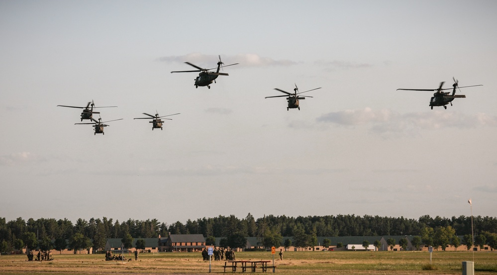 Black Hawks fly in formation at XCTC