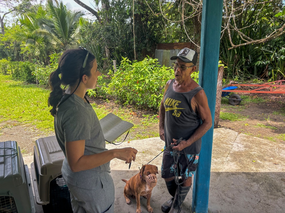 Continuing Promise 2024 veterinary professionals provide care in a remote Costa Rican community