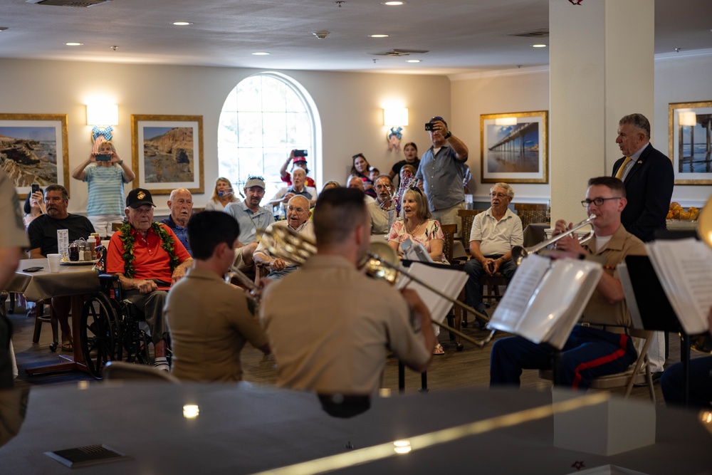 Marine veteran celebrates 99th birthday