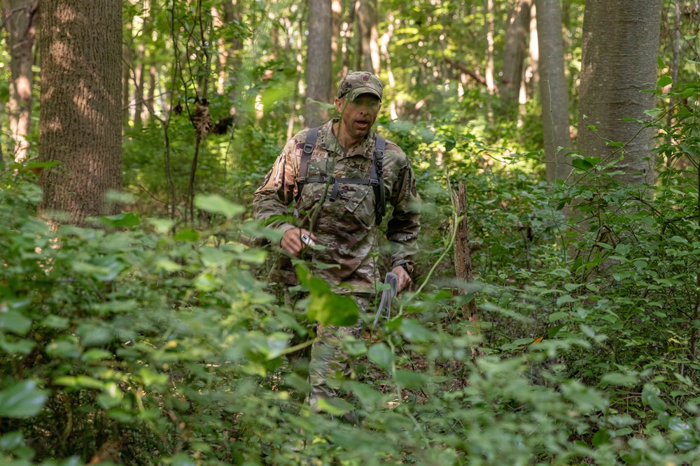 Maj. Sterling Broadhead heads to his next point