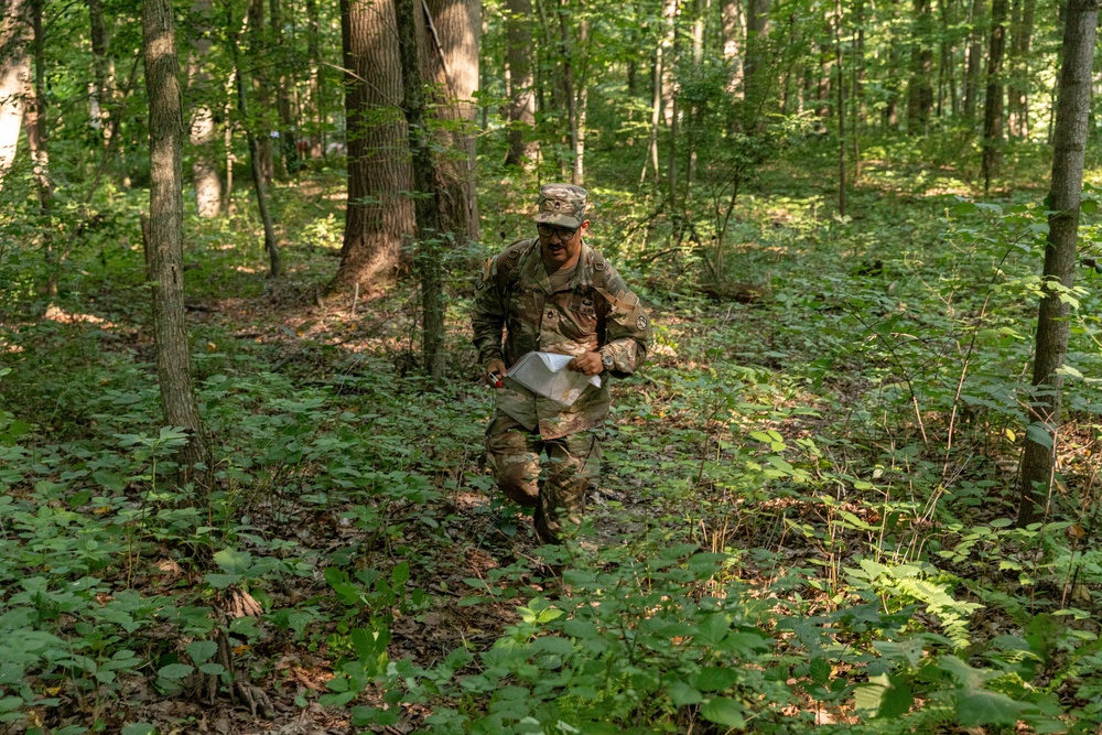 Staff Sgt. David Duran heads to his next point