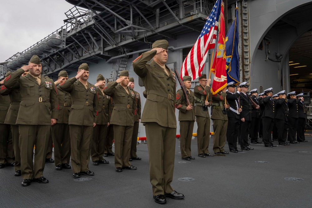 USS Boxer Burial at Sea