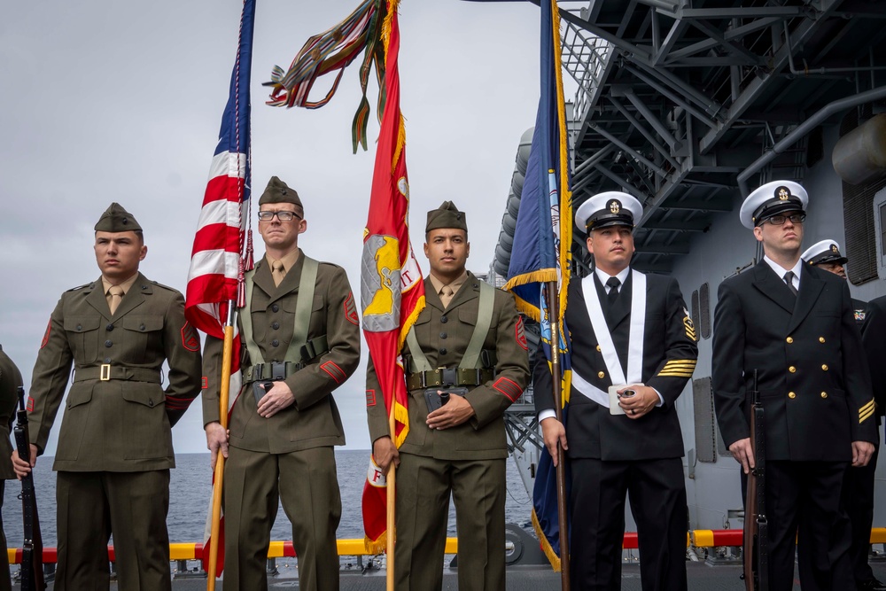 USS Boxer Burial at Sea