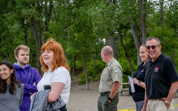 Senator Bob Casey's team tours Presque Isle's sand replenishment site