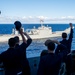 USS Somerset Sailors wave to Mexican Navy ARM Usumacinta