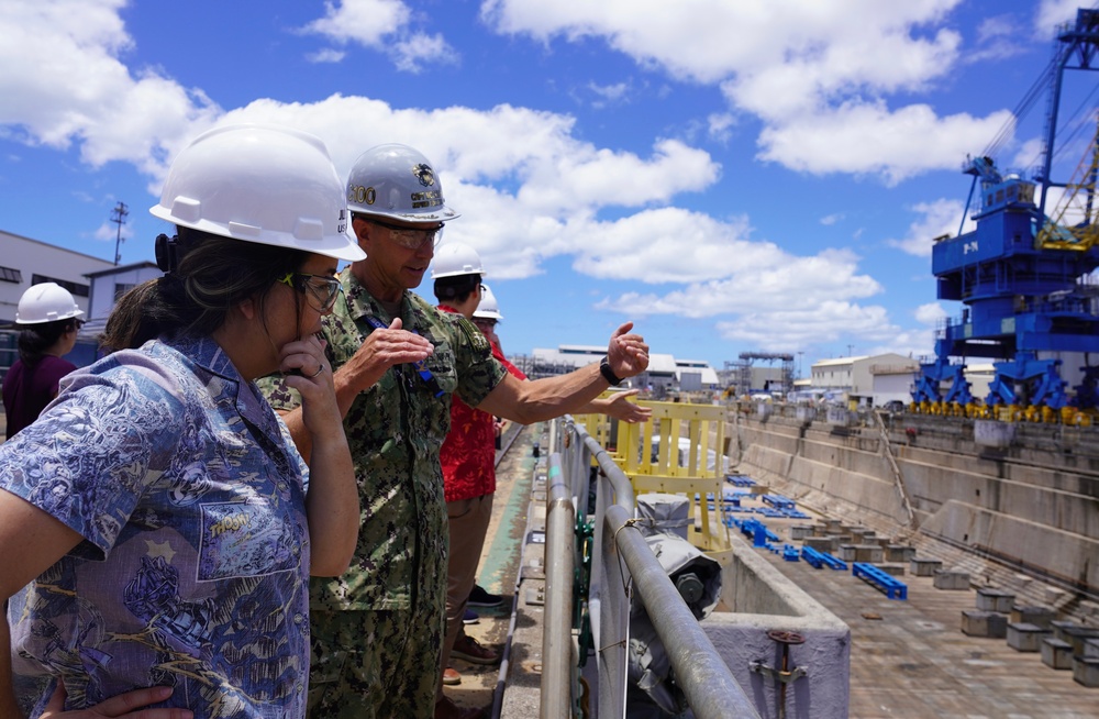 Congresswoman Jill Tokuda Visits Pearl Harbor Naval Shipyard