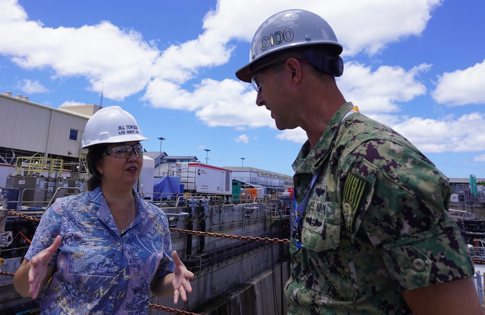 Congresswoman Jill Tokuda Visits Pearl Harbor Naval Shipyard