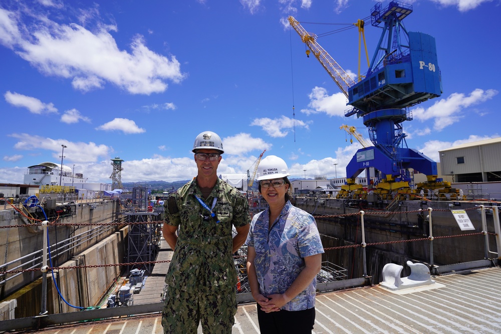 Congresswoman Jill Tokuda Visits Pearl Harbor Naval Shipyard