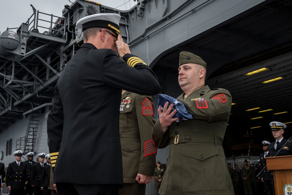 USS Boxer Burial at Sea