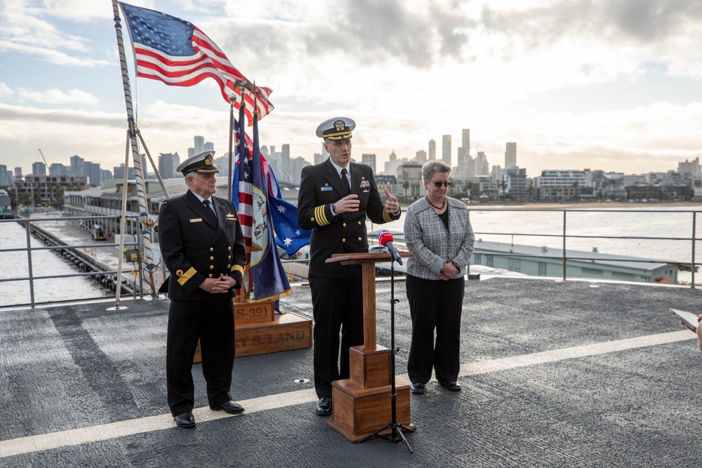 USS Emory S. Land Hosts Media Availability in Melbourne, Victoria, Australia