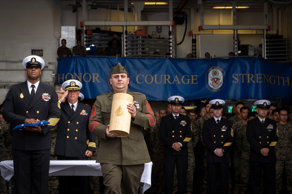 USS Boxer Burial at Sea