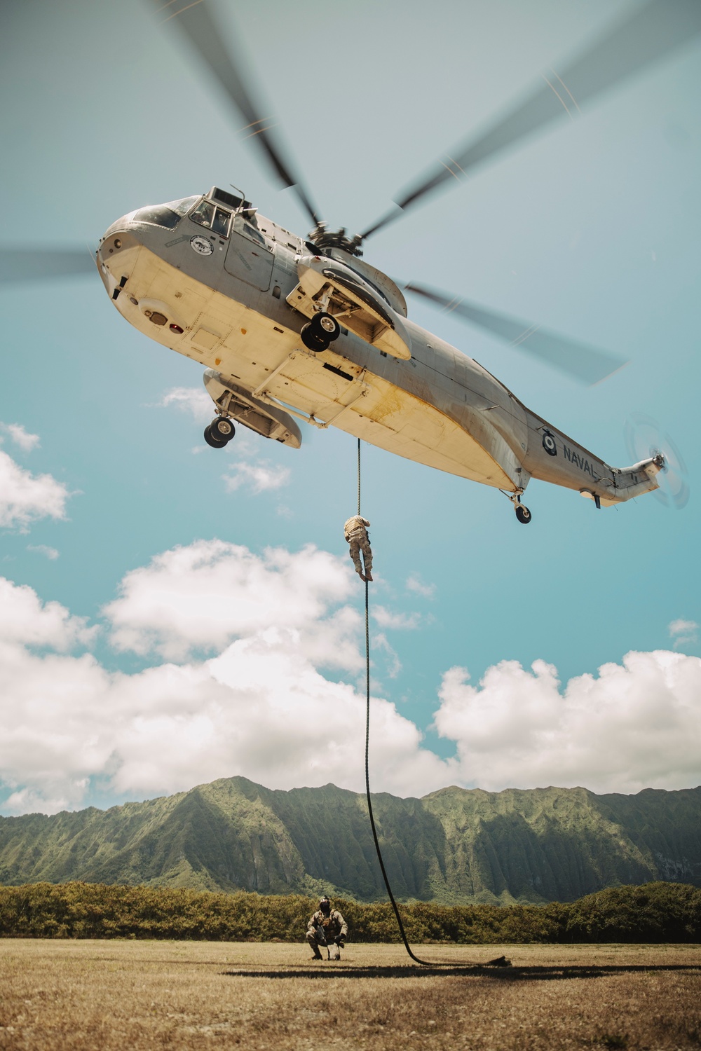 Partner forces conduct fast-rope training