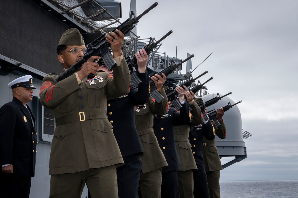 USS Boxer Burial at Sea