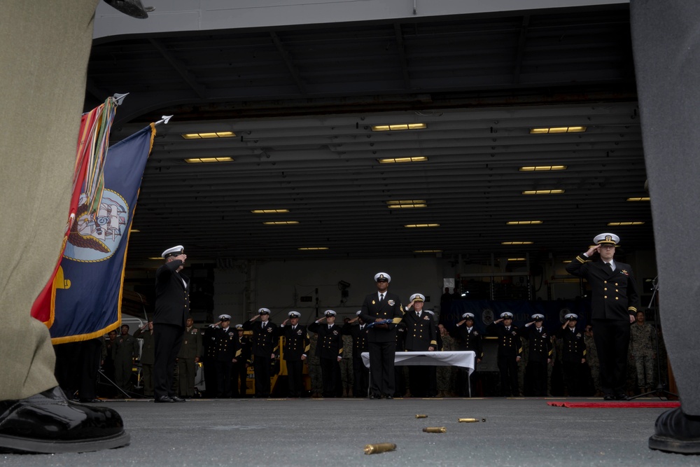 USS Boxer Burial at Sea