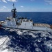 Replenishment at sea with MV Asterix, USCGC Midgett