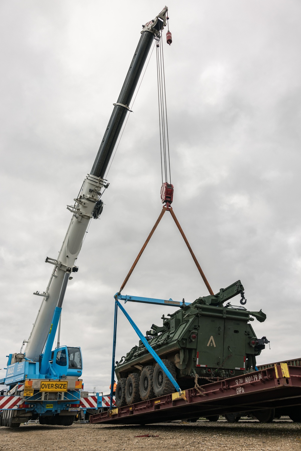 U.S. Marines with 1st LAR Bn. load LAV’s for Exercise Predator’s Run 24