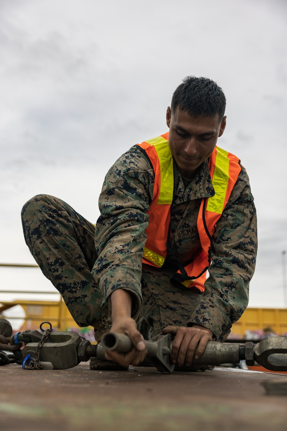 U.S. Marines with 1st LAR Bn. load LAV’s for Exercise Predator’s Run 24