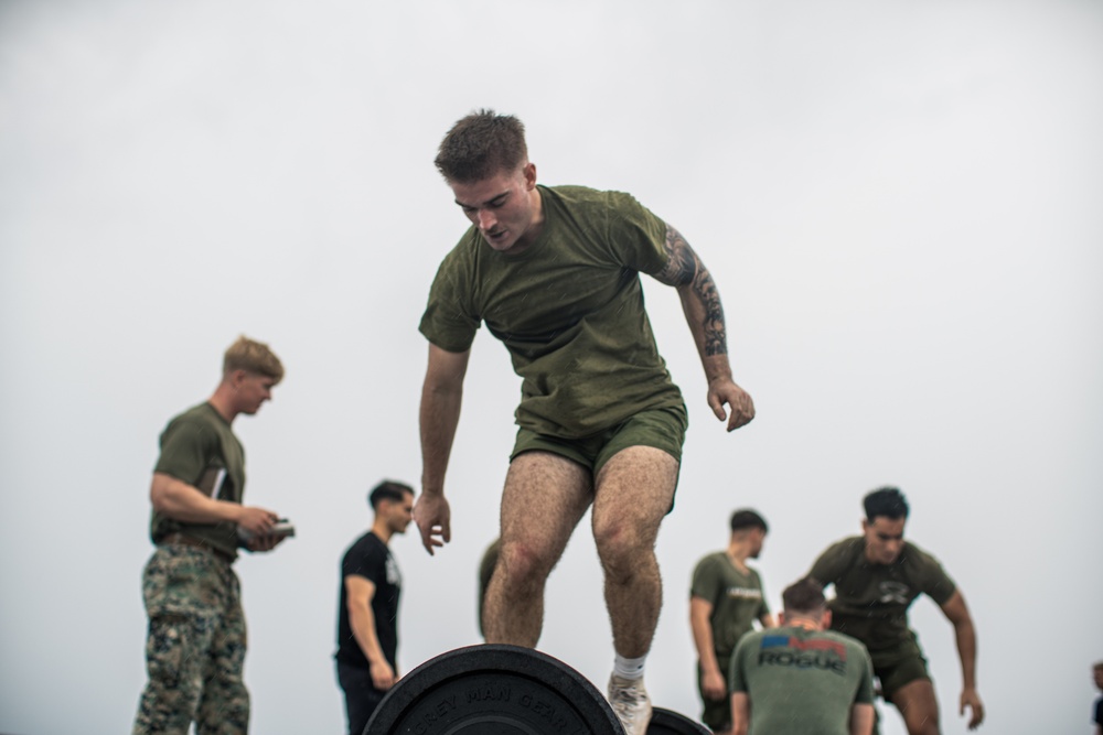 BLT 1/5 Maintains Physical Fitness Aboard USS Harpers Ferry
