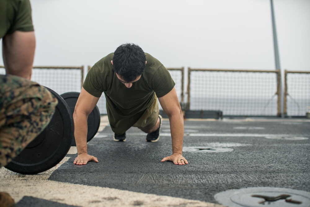 DVIDS - Images - BLT 1/5 Maintains Physical Fitness Aboard USS Harpers ...