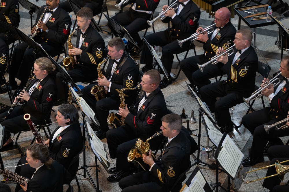 U.S. Navy Concert Band performs at the War Memorial of Korea