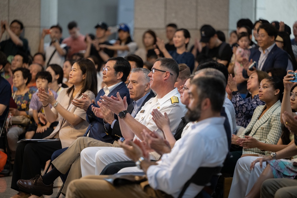 U.S. Navy Concert Band performs at the War Memorial of Korea