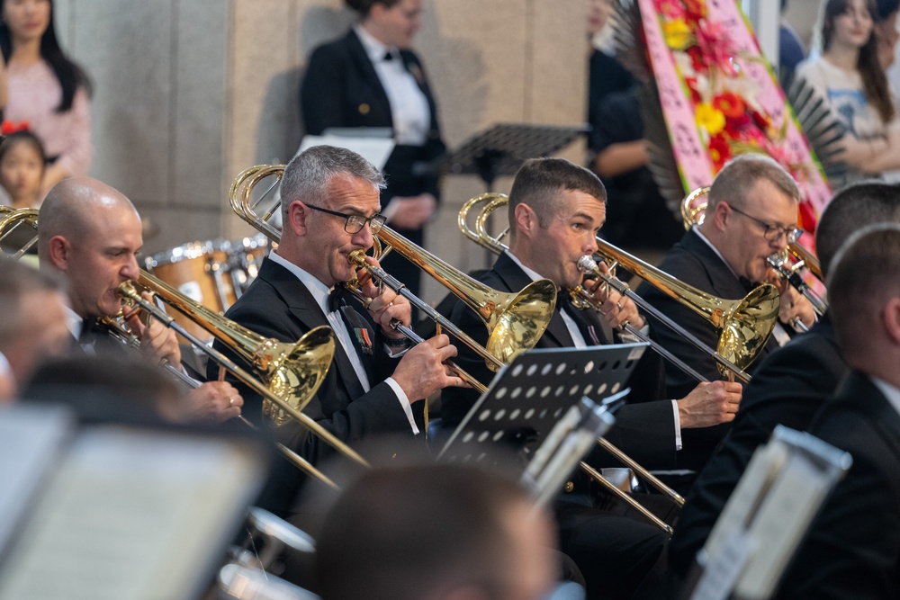 U.S. Navy Concert Band performs at the War Memorial of Korea