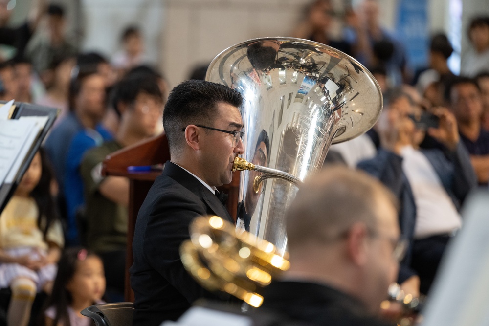 U.S. Navy Concert Band performs at the War Memorial of Korea