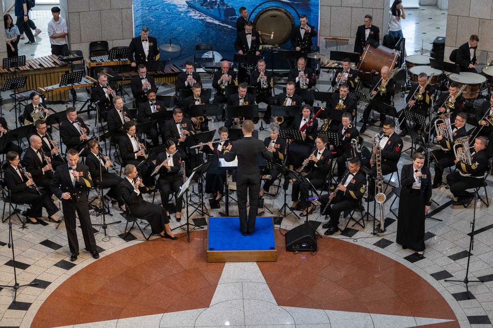 U.S. Navy Concert Band performs at the War Memorial of Korea