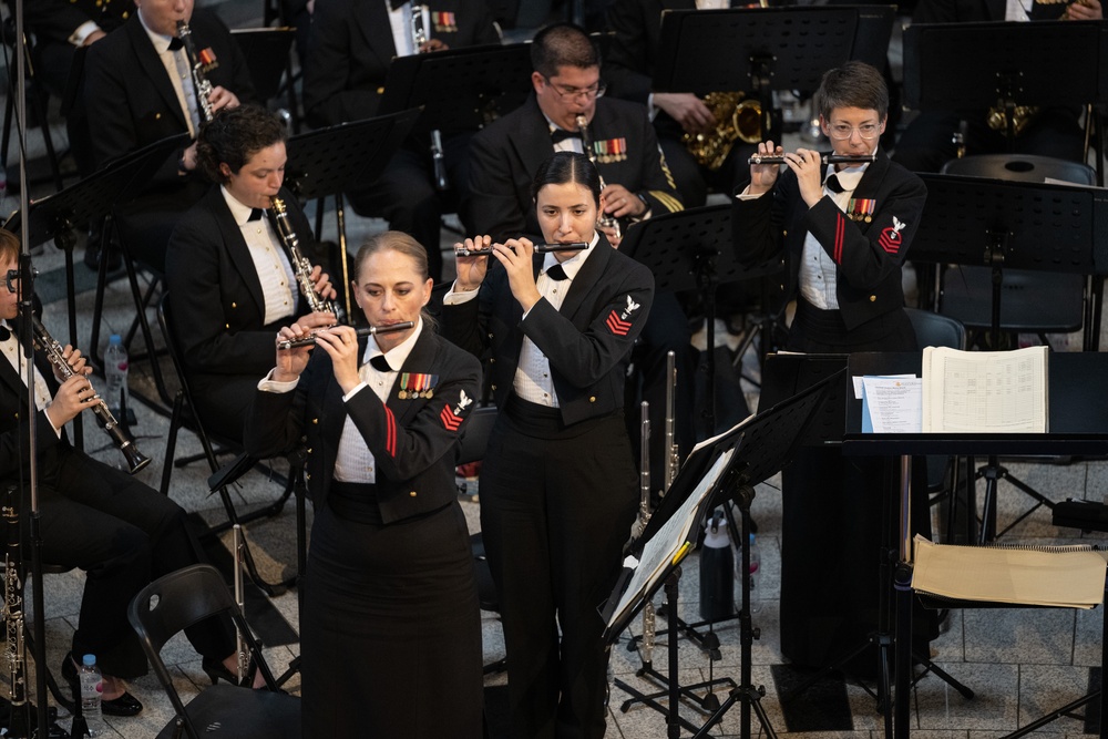 U.S. Navy Concert Band performs at the War Memorial of Korea