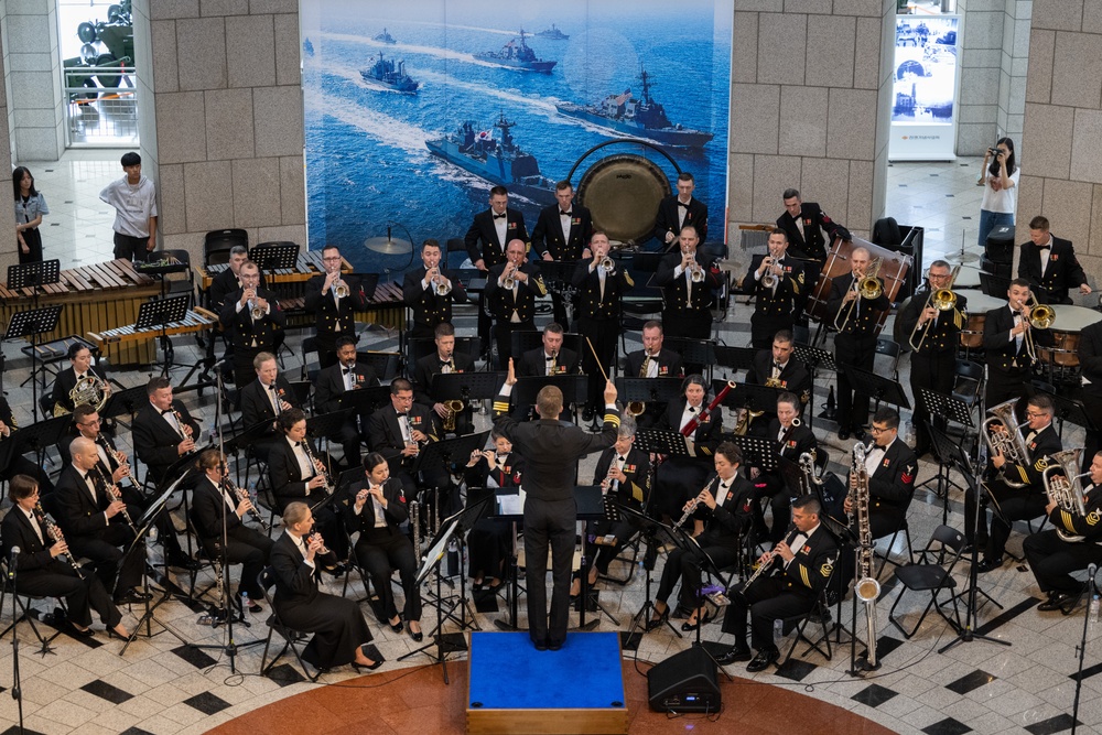 U.S. Navy Concert Band performs at the War Memorial of Korea